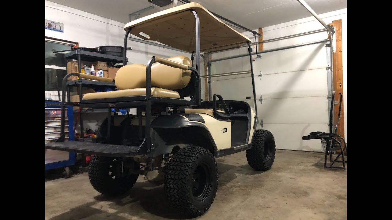 Converting a GolfCart into an Ultimate Pit Vehicle! Lift kit, Wheels