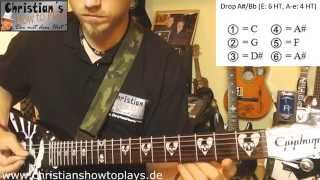 Gitarre runter stimmen auf "Drop A# (Bb)" | Tutorial Video Lesson Easy How to Deutsch HD