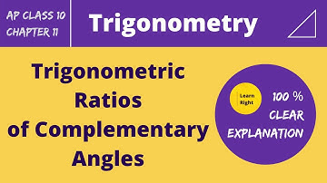 Chapter11-Trigonometry [ Trigonometric Ratios of Complementary Angles ] | AP 10th Class Mathematics