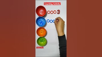 Numbers, colors & Counting with rings #numbers #kidslearning #toddlerlearning #shorts