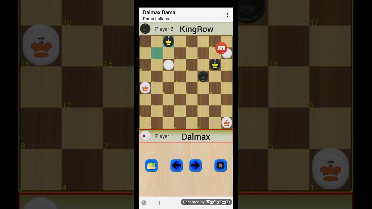 Dama Ita 79# KingRow vs Dalmax ( un gioco centrale bestiale, una svista sul finale... bestiale...)