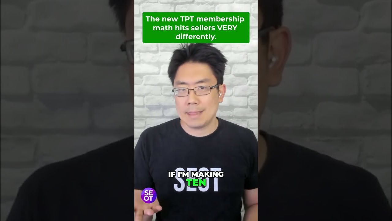The new TPT membership math hits sellers VERY differently. #shorts