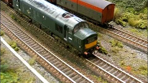 Bachmann class 37 in BR green on a mixed goods   DCC sound by Keytes