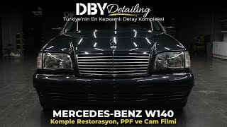 Mercedes-Benz W140 Yenilendi -Komple Boya Onarımları, PPF ve Cam Filmi Uygulamaları