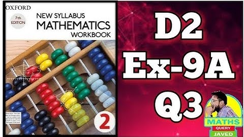 Q3 || Ex 9A || D2 || Geometrical Transformation || Reflection