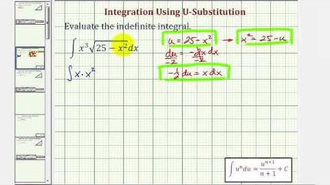 Ex: Indefinite Integral in the form x^n*sqrt(a^2 - x^2) Using U-Substitution