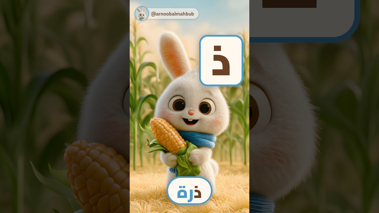 حرف الذال مع أرنوب 🐰🌽 ذُرَة | Arabic Letter Thaal for Kids #muslimkids #learnarabic #arabicforkids