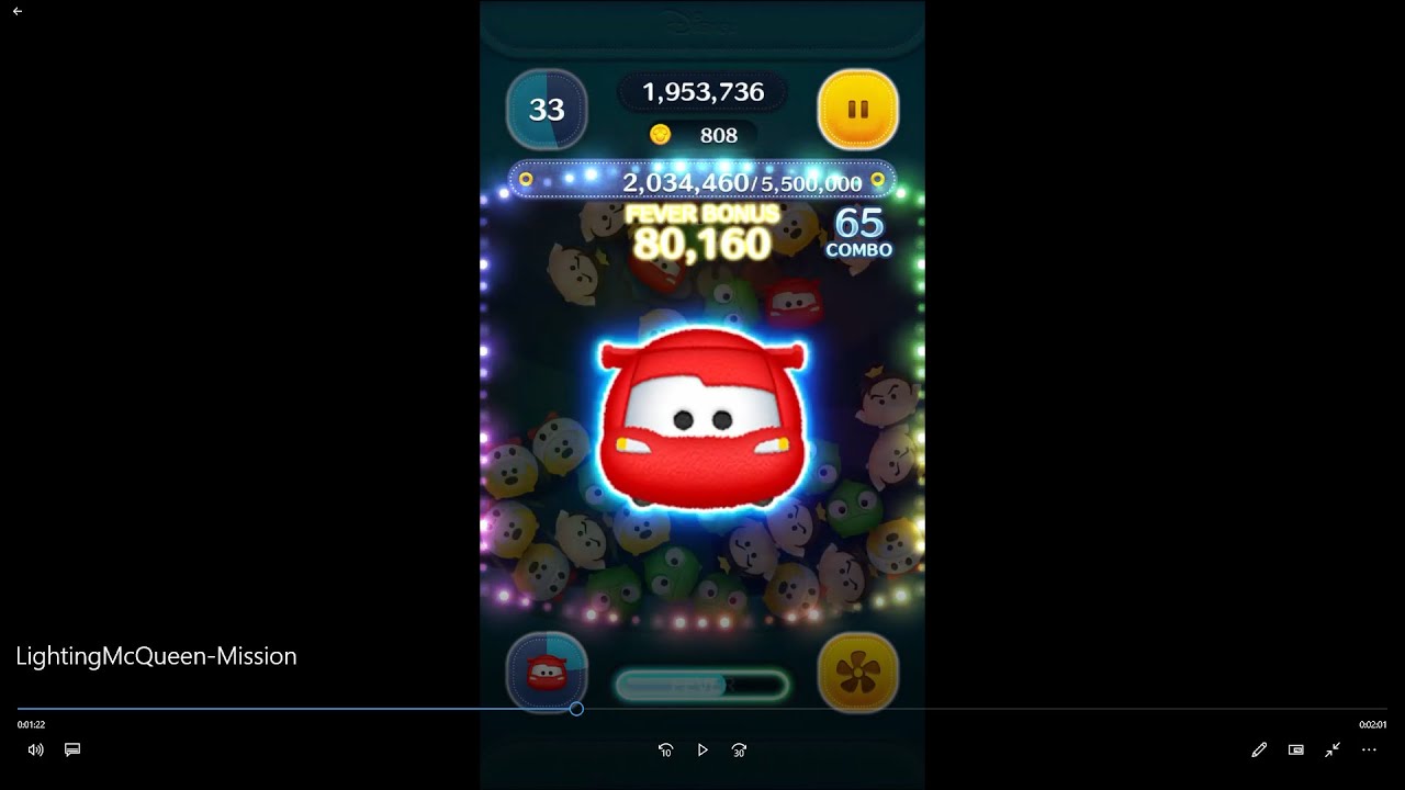 Tsum Tsum Mission Score 5,500,000 points in 1 play with a white eye