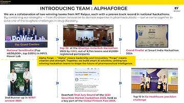 EY Techathon NIT Raipur | Team Alphaforge  | Live Video of prototype execution