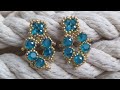 Красивейшие серьги - из бисера - комплект к браслету листочки. Earrings - beaded - leaves.