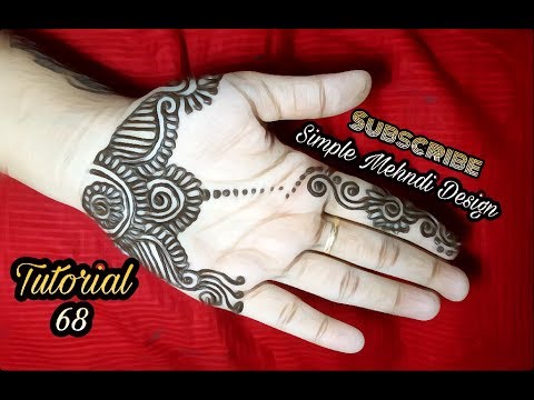 Simple Mehndi Designs For Left Hand Palm For Beginners Youtube