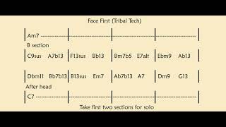 Video thumbnail of "Face First Backing Track (Tribal Tech)"