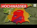 Hochwasseralarm im sden bis zu 80 liter regen kommen heute noch runter