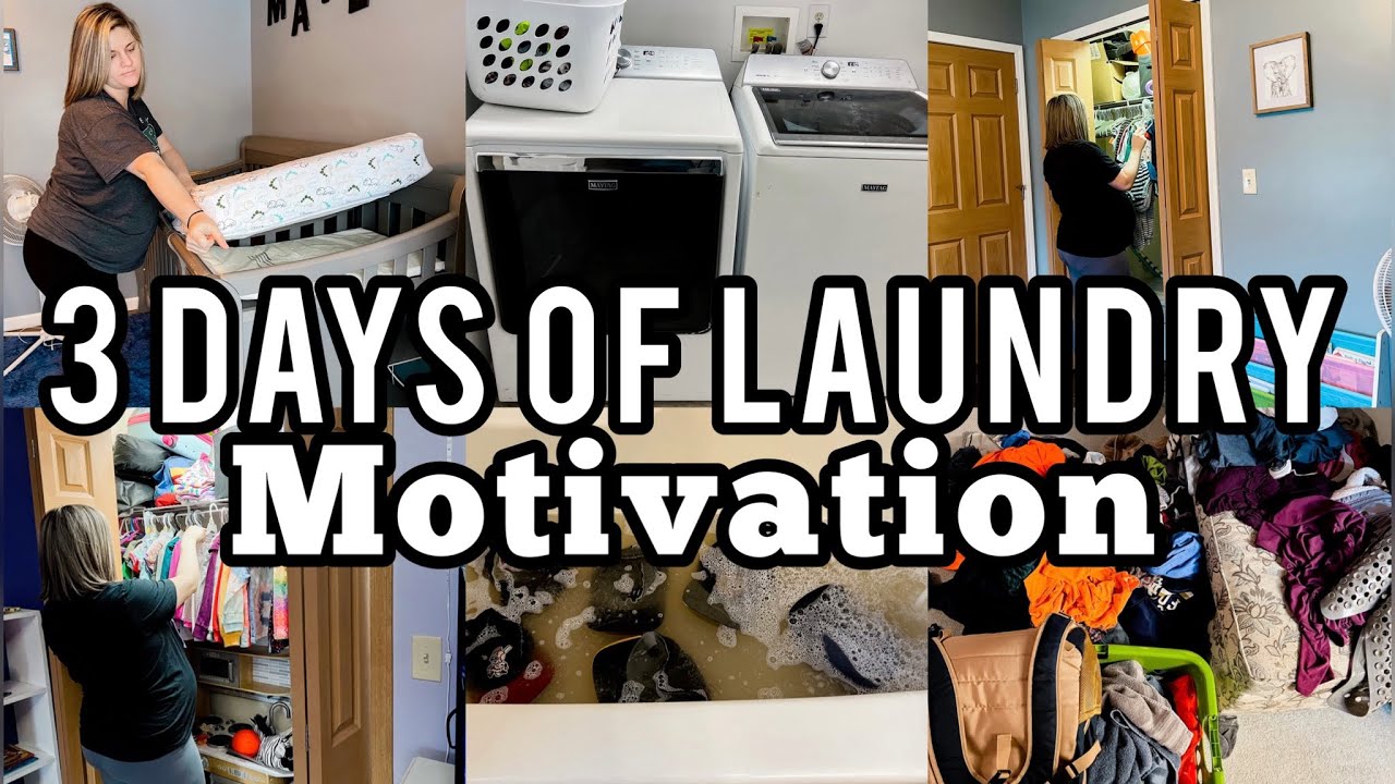 3 DAYS OF LAUNDRY MOTIVATION 2022 | LOADS OF LAUNDRY MOTIVATION | FOLD LAUNDRY WITH ME | MEGA MOM