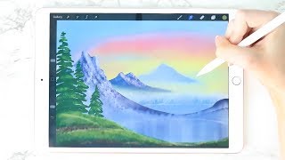 I followed a bob ross tutorial in procreate on my ipad. used the app
and apple pencil to make nature landscape illustration. check out
my...