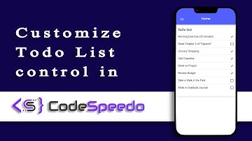 How to Customize To Do List Control | CodeSpeedo