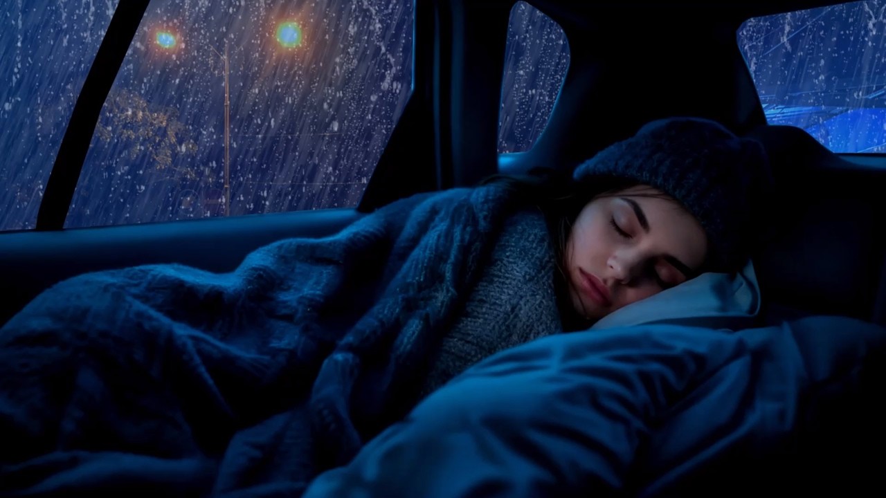 Night Rain Drive Ambience 🚗🌧️ Soothing Sounds for Stress Relief