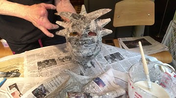 Paper Mache Mask part3