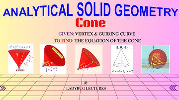A.G of 3D | classroom video| (12) Problems on cone| Given Vertex and #guidingcurve to find cone