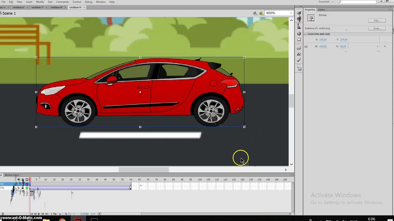  Animasi  Mobil  Bergerak  Tutorial4 YouTube