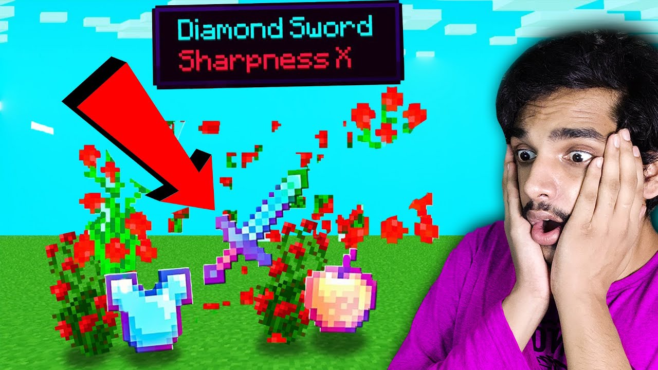 Minecraft BUT FLOWER DROPS OP LOOT !! (മലയാളം)