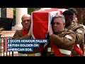 UK troops lay British soldier killed in US nearly 250 years ago to rest