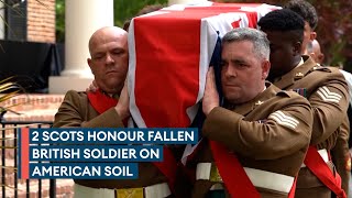 UK troops lay British soldier killed in US nearly 250 years ago to rest