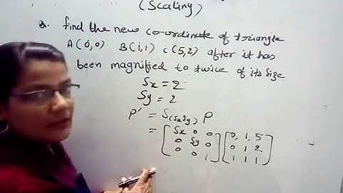 Numerical  on Transformation(Scaling) in Computer Graphics in Hindi  Lec-33