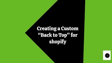 Creating a Custom “Back to Top” Button That Appears on Scroll (Shopify Tutorial)