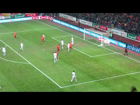 K.Erciyesspor 1-3 Galatasaray (28 Aralık 2013) Burak Yılmaz'ın kafa golü