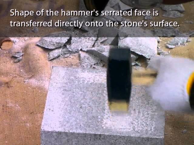 Bush hammer for bush hammered granite surface