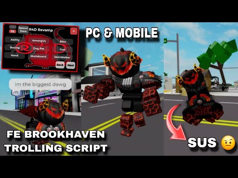 NEW Brookhaven FE  Admin Command Trolling Script | R4D Revamp Fluxus,Hydrogen,Delta,Arceus X Mobile 