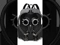 Futuristic Black Gas Mask Backpack 🖤 | Cyberpunk Gothic Fashion Bag | Unique Statement Backpack
