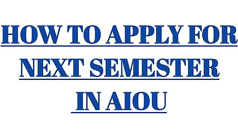 HOW TO APPLY IN NEXT SEMESTER OF AIOU AS EXISTING STUDENT | CS & IT