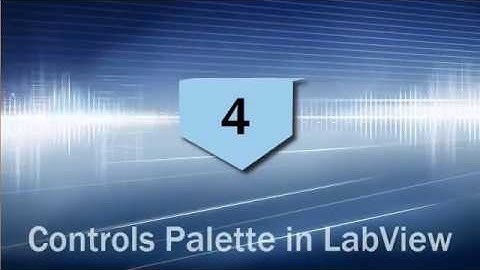 004 - Controls Palette in LabView