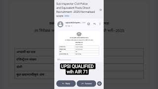 guys UPSI AIR 71 ✅   #ssc #ssccgl #upsi #rwa #gaganpratapmaths #adityaranjansir #exam #education