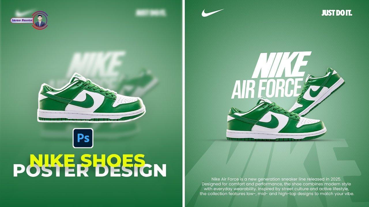 Nike Shoes Poster Design | Photoshop Tutorial - YouTube