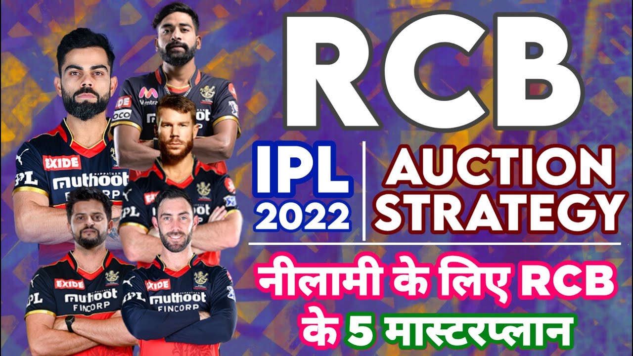 IPL 2022 Auction - RCB Mega Auction Strategy | Royal Challengers Bangalore | MY Cricket Production