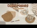 Crochet bear coastercrochet beginner tutorial  how to crochet  first crochet project tutorial