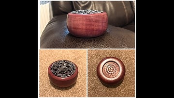 Woodturning a Purple Heart Potpourri Hollow Form  - Sorby Texturing Tool #1