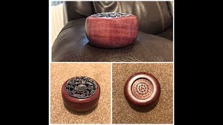 Woodturning a Purple Heart Potpourri Hollow Form  - Sorby Texturing Tool #1