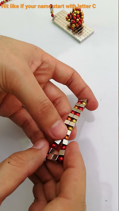 How to make letter C with magnetic balls and square magnets - DIY || Satisfying video