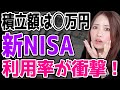 新NISA利用率と積立額が大変なことに!投資しているあなたは勝ち組です。
