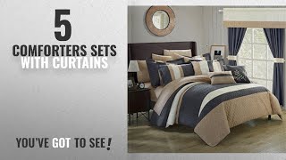 Top 10 Comforters Sets With Curtains [2018]: Chic Home Covington 24 Piece Comforter Set Embroidered