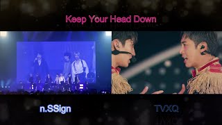 keep your head down(why)前半-【n.SSign】後半-【TVXQ】「2split video」