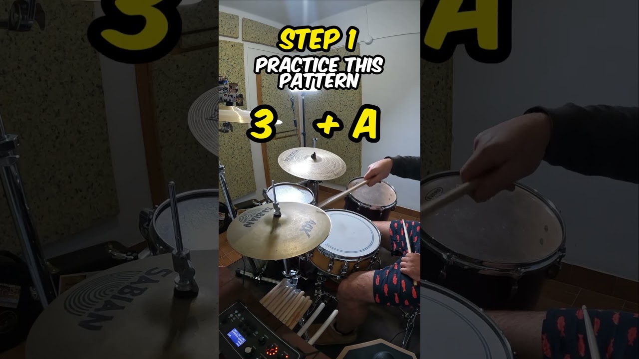 🕺 How to play a SHUFFLE GROOVE on the HI HAT. Beginner Drum Lesson 