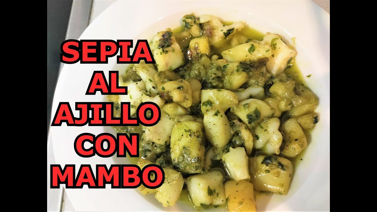 SEPIA AL AJILLO con MAMBO CECOTEC 🦑  RECETA DE SEPIA PASO A PASO CON MAMBO