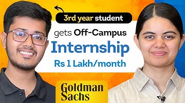 How he cracked Off-Campus Goldman Sachs? Interview lessons with Shradha Ma