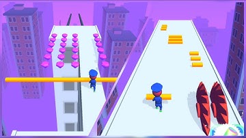 Roof Rails - All Levels Gameplay Walkthrough Android, iOS (Skin Police) #9