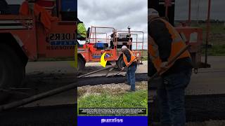 Hot Asphalt Road Repair Process! Super Satisfying Road Work #shorts